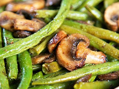 Roasted Green Beans & Mushrooms