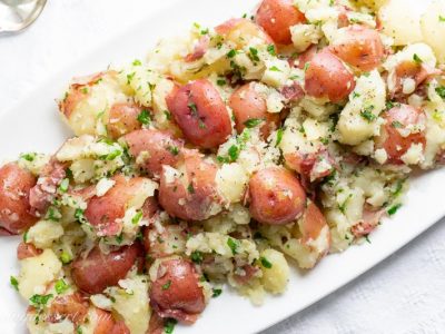 Garlic & Herb Smashed Red Potatoes