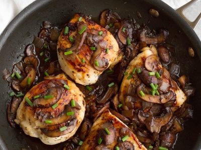 Balsamic Chicken With Mushrooms and Thyme