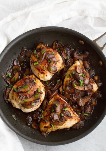 Balsamic Chicken With Mushrooms and Thyme
