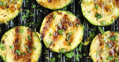 Grilled Lemon Garlic Zucchini