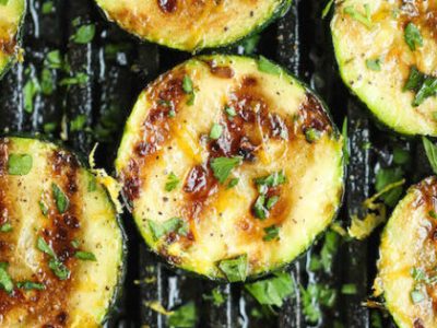 Grilled Lemon Garlic Zucchini