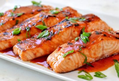 Broiled Salmon with Thai Sweet Chili Glaze