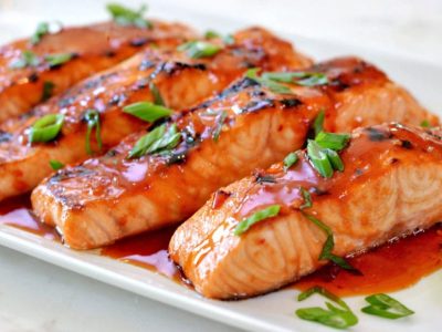 Broiled Salmon with Thai Sweet Chili Glaze