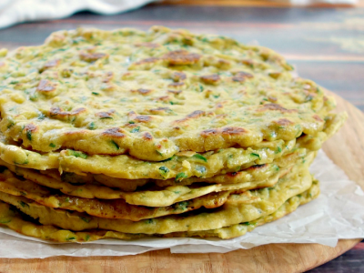 Zucchini Skillet Flatbreads {Grain-Free, Vegan, Easy}