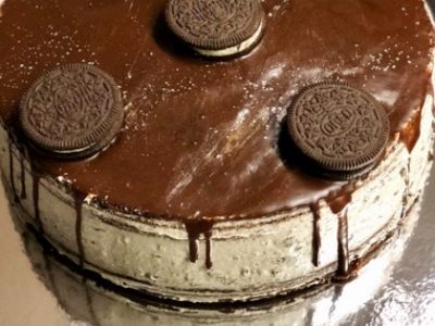 Chocolate-covered Oreo Cookie Cake