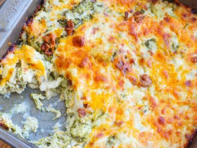 Loaded Cauliflower Broccoli Casserole