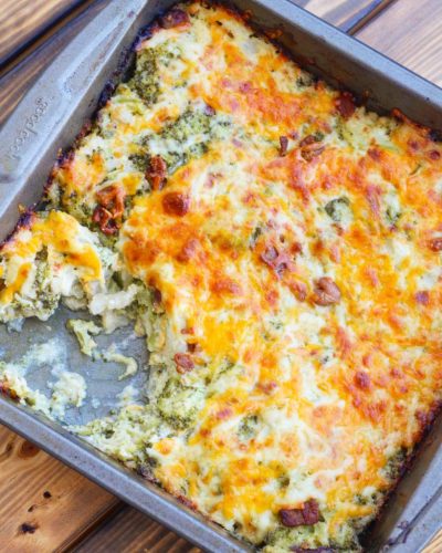 Loaded Cauliflower Broccoli Casserole