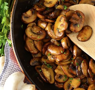 Garlic Butter Soy-Glazed Mushrooms