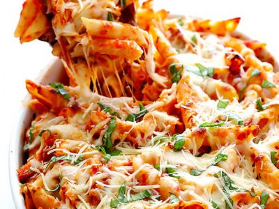 Chicken Parmesan Baked Ziti