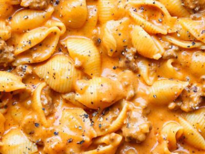 Creamy Beef and Shells
