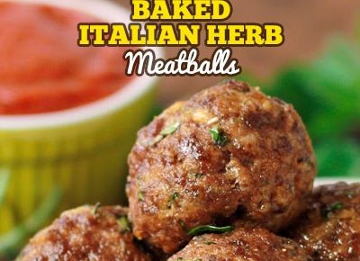 Italian Herb Baked Meatballs