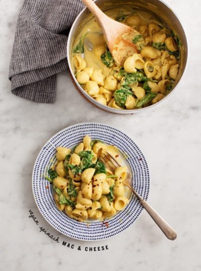 Vegan Spinach Mac & Cheese