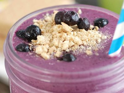 Kid-Friendly Wild Blueberry & Kefir Breakfast Smoothie