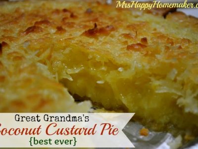 Coconut Custard Pie – Best EVER