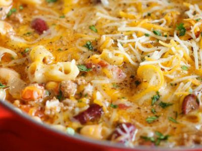 One Pot Chili Mac and Cheese
