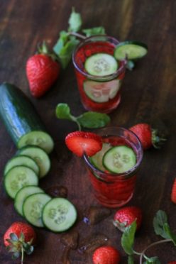 Strawberry Cucumber Drink For Weight Loss