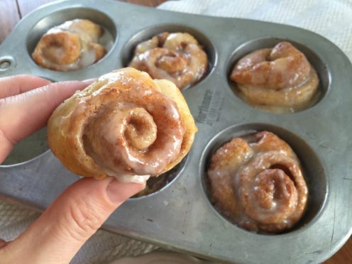 Mini Cinnamon Rolls Using Crescent Rolls
