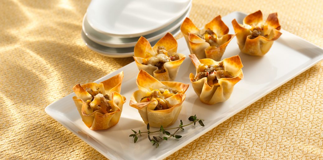 Cheese & Sausage Wontons