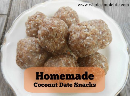 Homemade Coconut Date Snacks