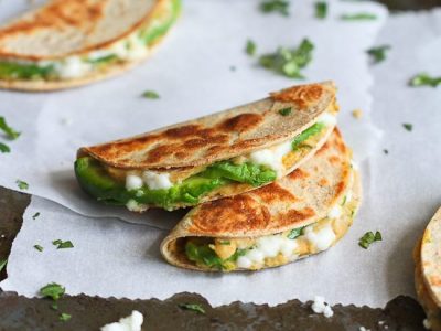Mini Avocado & Hummus Quesadilla Recipe {Healthy Snack}
