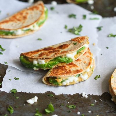 Mini Avocado & Hummus Quesadilla Recipe {Healthy Snack}