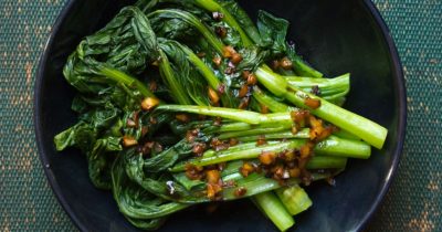 Choy Sum (Asian Greens) With Garlic Sauce