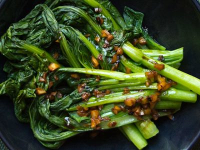 Choy Sum (Asian Greens) With Garlic Sauce