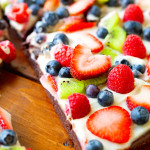 Fruity Brownie Dessert Pizza