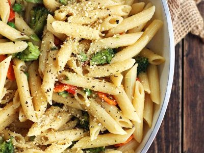 Vegan Coconut Penne Primavera