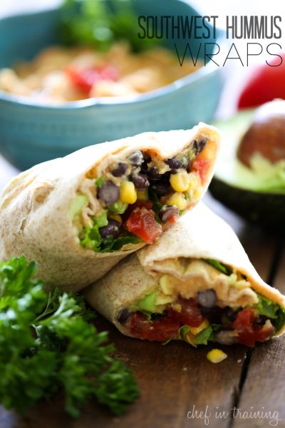 Southwest Hummus Wraps