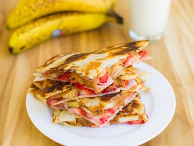Peanut Butter Strawberry Quesadilla