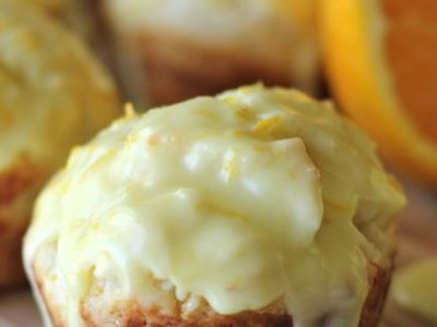 Orange Sour Cream Muffins With Zesty Orange Glaze