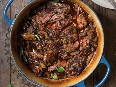 Beef Roast With Mushrooms and Red Wine