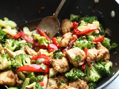 Healthy Sesame Chicken with Broccoli