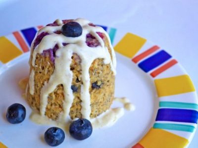 Healthy Blueberry Muffin in a Mug (single serving)