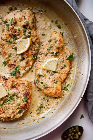 Creamy Chicken Piccata With Garlic
