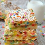 Cake Batter Gooey Bars