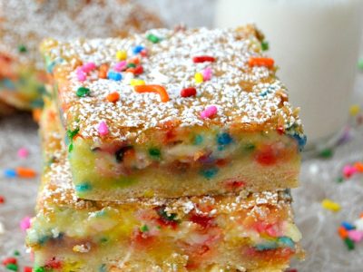 Cake Batter Gooey Bars