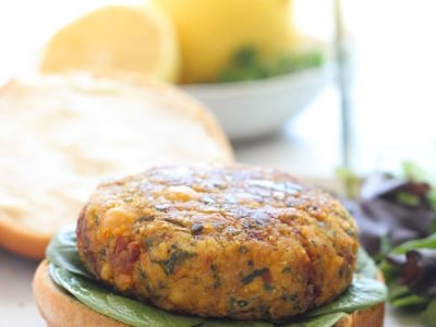 Vegan Mediterranean Chickpea Burgers