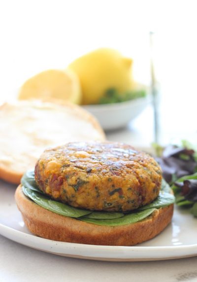 Vegan Mediterranean Chickpea Burgers