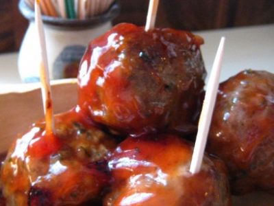 Holiday Bourbon Whiskey Meatballs