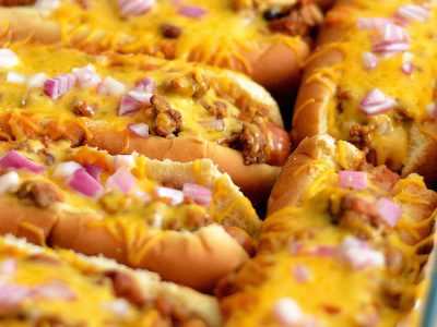 Oven Baked Chili Cheese Dogs