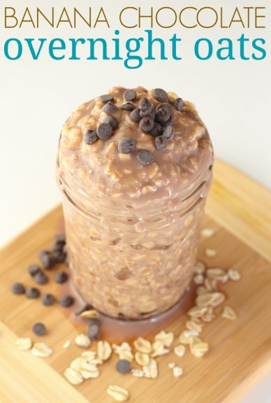 Banana Chocolate Overnight Oats Recipe for Busy School Mornings