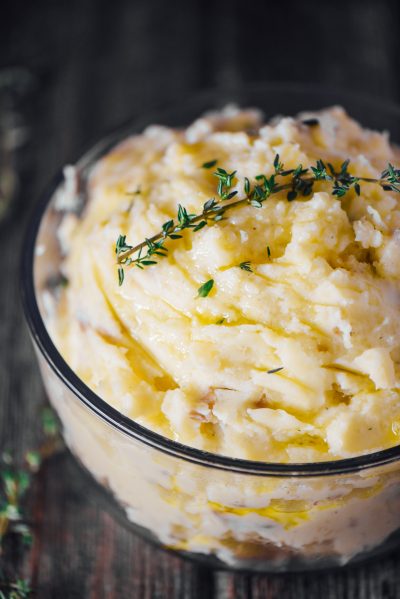 Healthy Garlic Olive Oil Mashed Potatoes