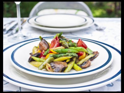 Sautéed Asparagus, Peppers and Mushrooms