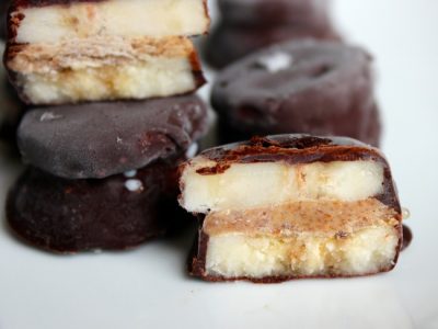 Frozen Almond Butter Banana Bites
