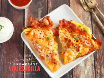 Keto Bacon and Egg Breakfast Quesadilla