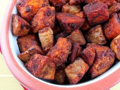 Cinnamon Chile Roasted Sweet Potatoes