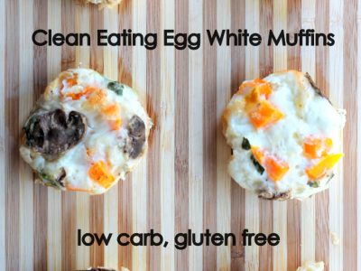 Cheesy Egg White Veggie Breakfast Muffins {low carb, gluten free}